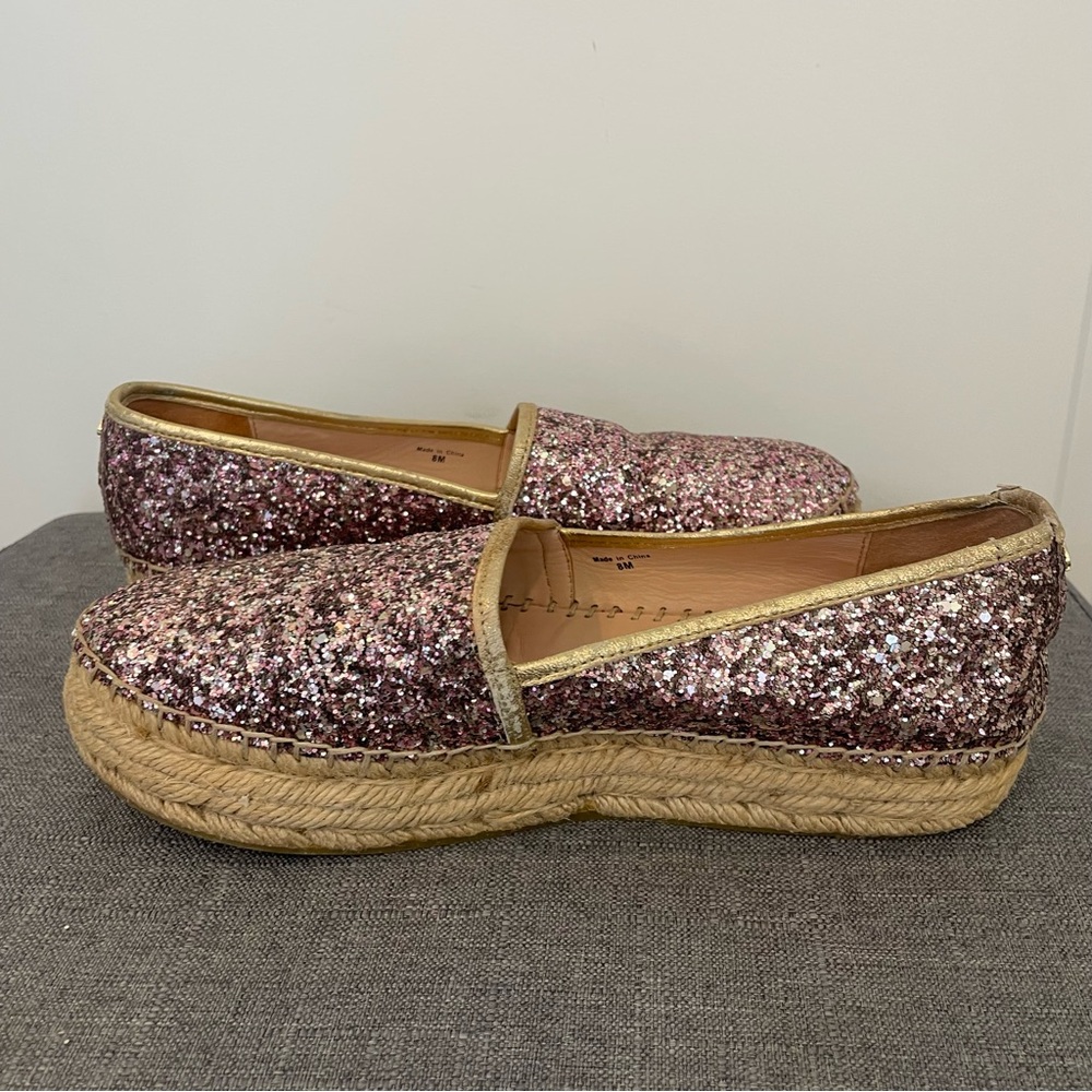 KATE SPADE Linds Too Glitter Leather Espadrille - Size 8 - Picture 9 of 12